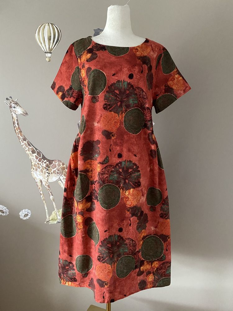 Letnia lniana sukienka nowa sukienka z lnu M/L oversize