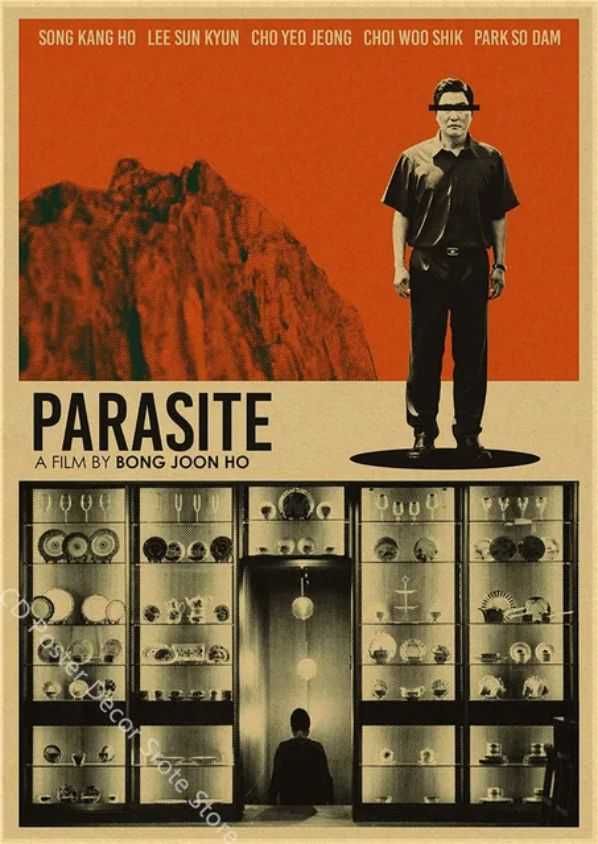 PIĘKNY plakat filmowy vintage PARASITE