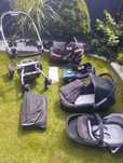 Wózek Graco Symbio Moon + Fotelik + Spacerówka + Baza + kocyk + folia