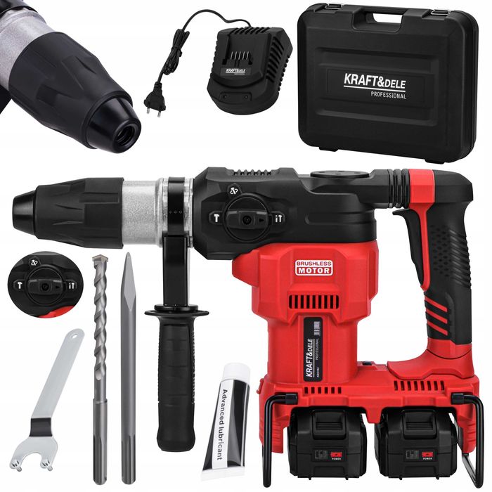 Młot Udarowy Akumulatorowy 42V 10J Bezszczotkowy 2 x 4Ah Zestaw