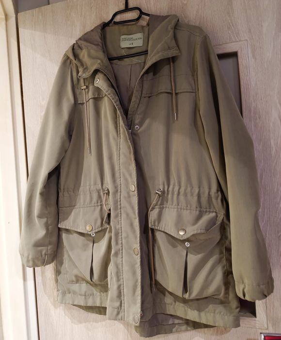 Kurtka jesienna przejściowa parka S damska khaki