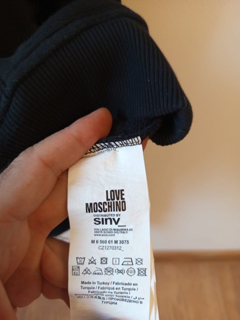 Moschino oryginalne bluzy z kapturem męskie jak nowe