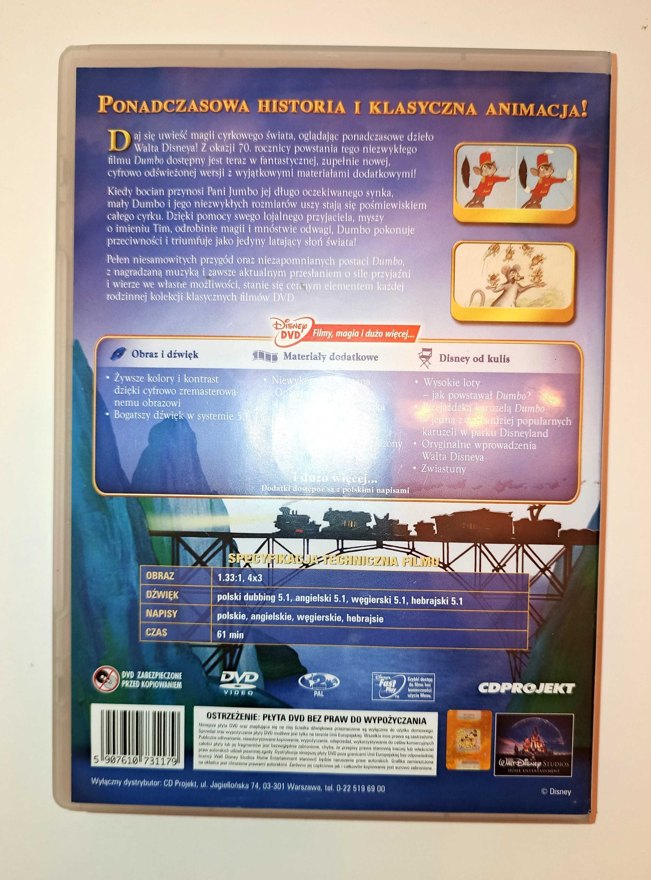 DVD Disney, Dumbo dla dzieci, polska wersja