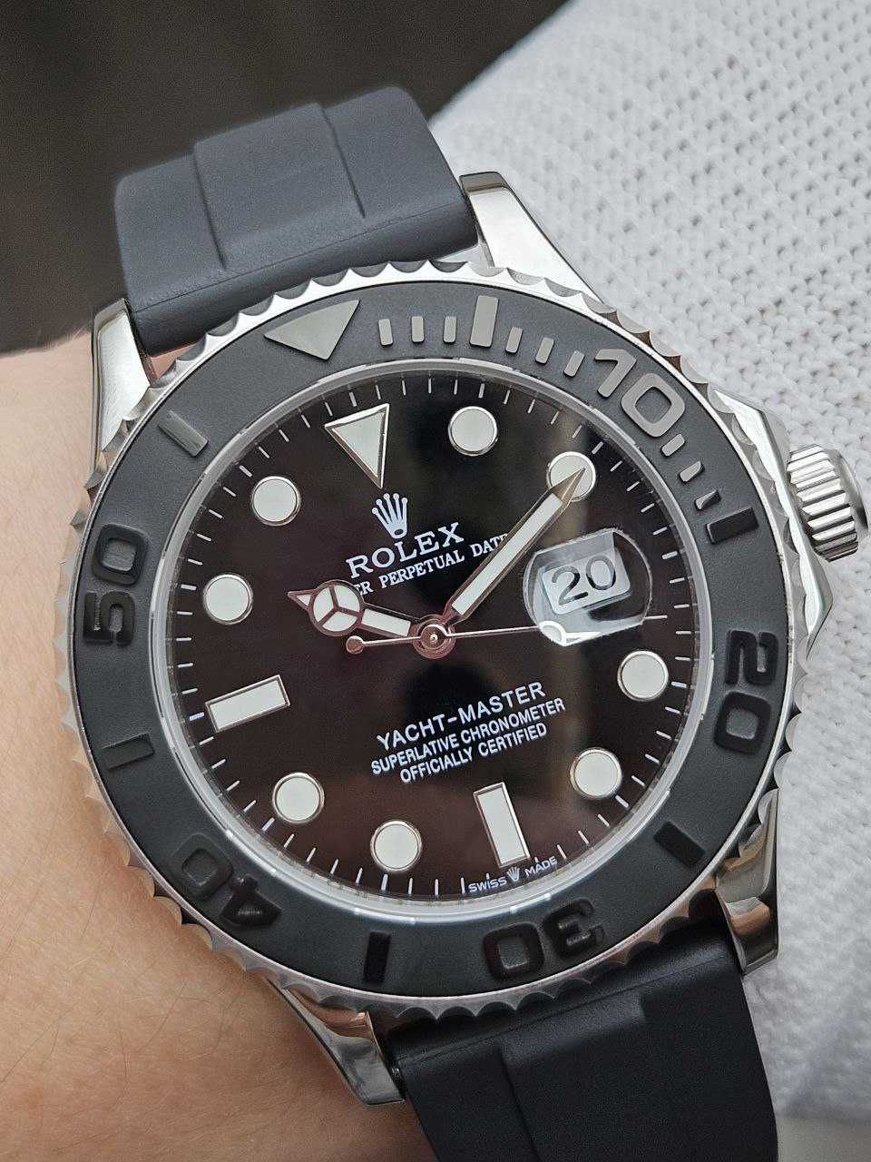 Швейцарские часы Rolex Yacht-Master Black. Топ качество