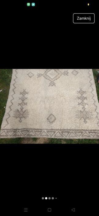 Dywan berberyjski  Maroko wełna naturalna