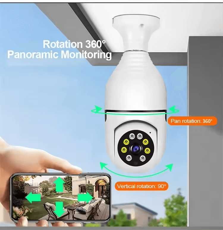Câmera WiFi 360° com Visualização Remota em Tempo Real