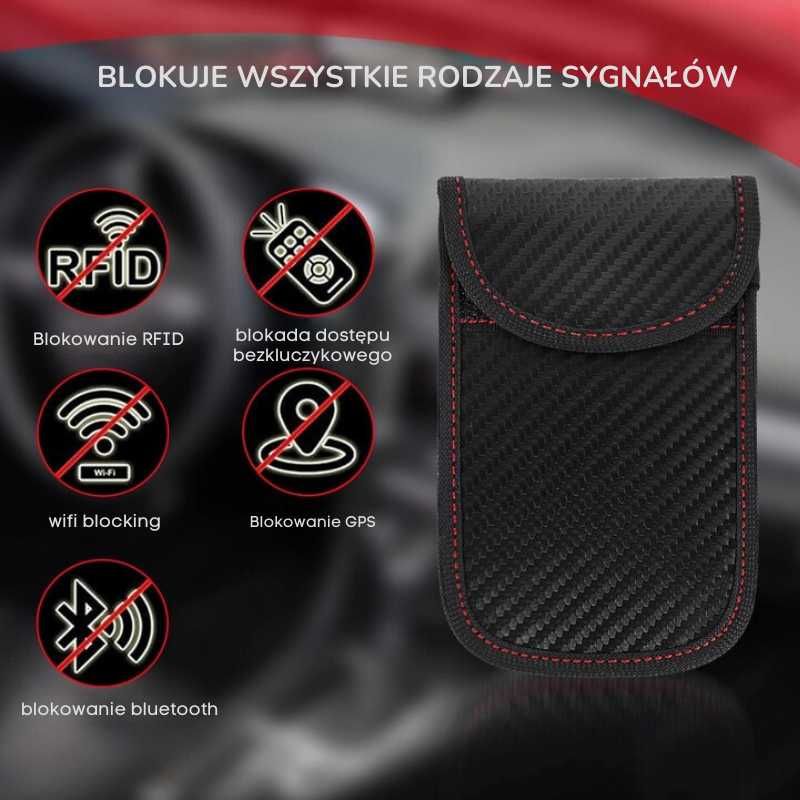 Etui antykradzieżowe na kluczyki klata FARADAYA zakłócacz sygnału