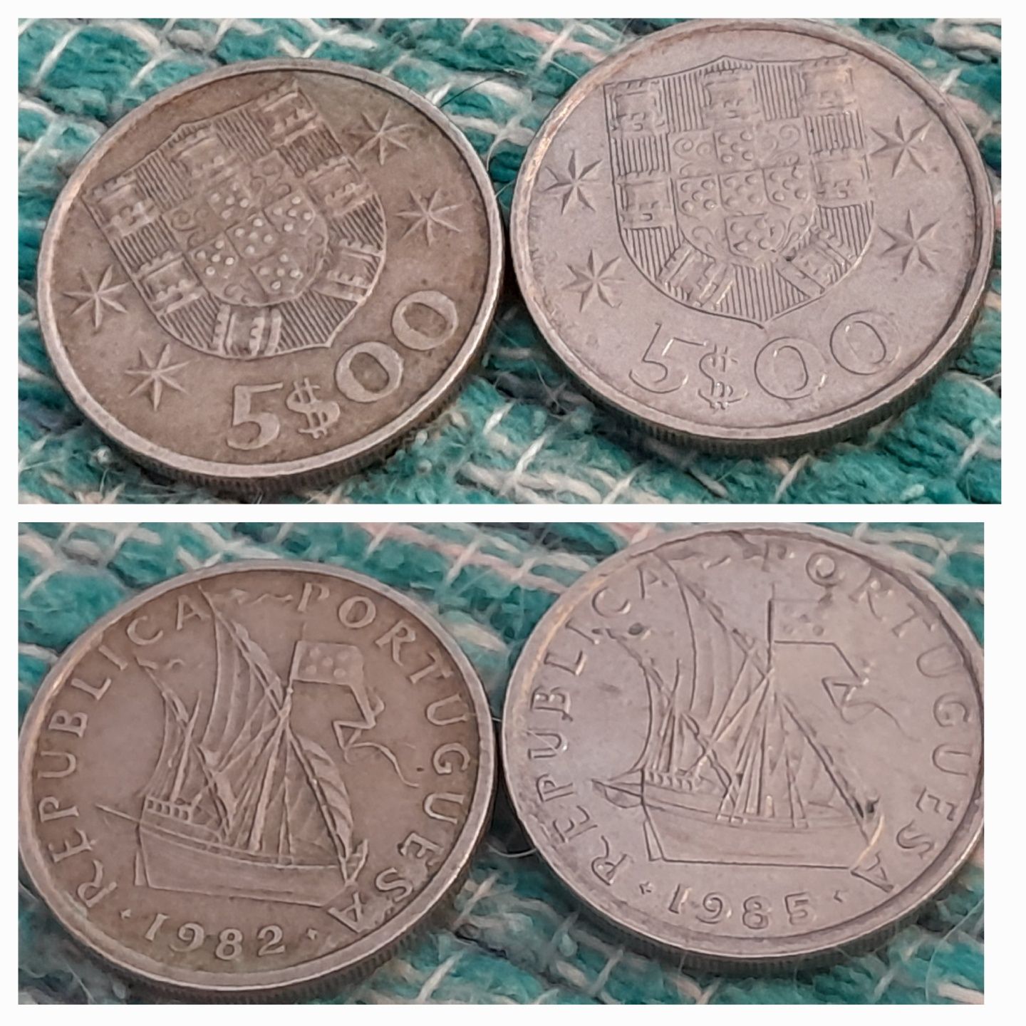 Várias moedas portuguesas