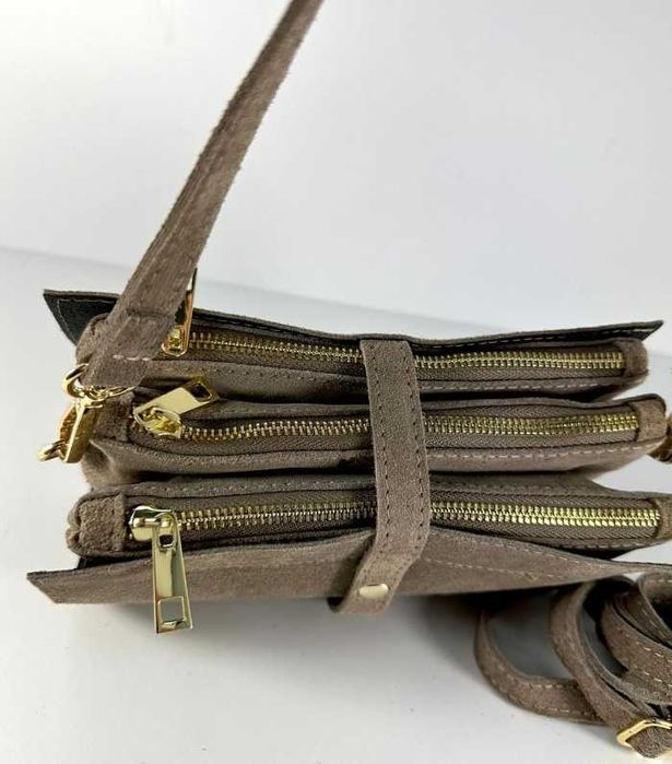 Massimo Contti Raportówka  harmonijka 3 komory  brązowy