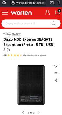 HD Seagate 5tb disco externo