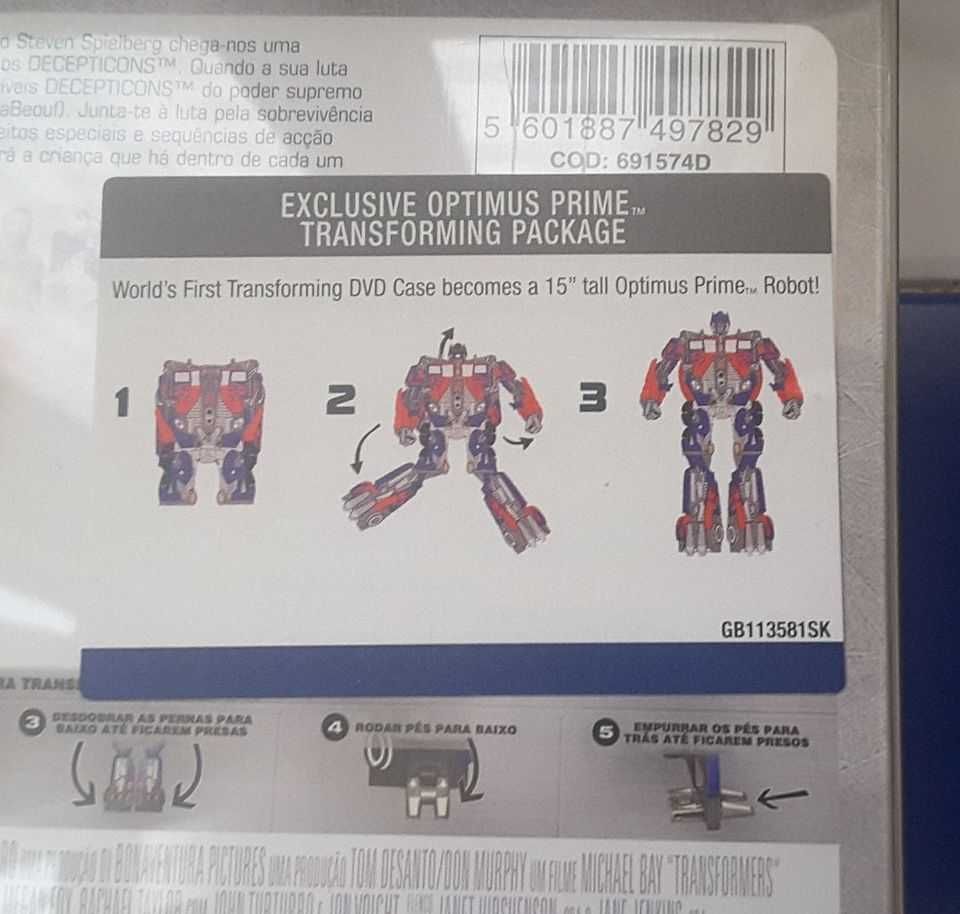 DVD "Transformers" [Edição Especial de Colecionador] (NOVO, selado!)