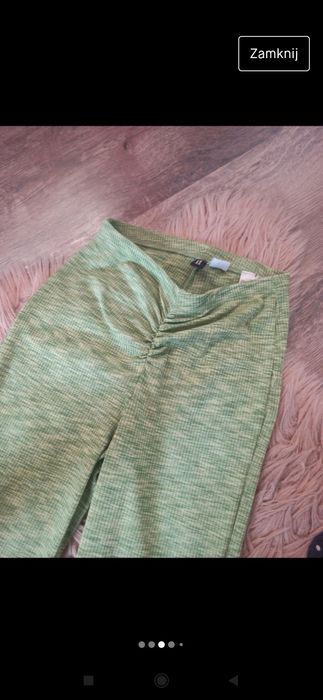 H&M prążkowane dzwony materiałowe XXS