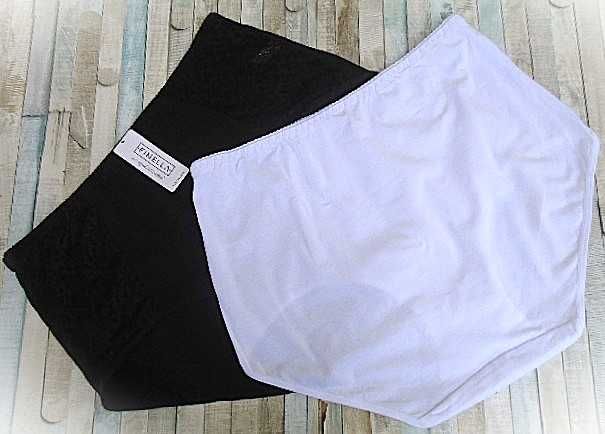 Finella /2 szt./ majtki bawełniane pełne 7XL/8XL  białe i czarne  DUŻE