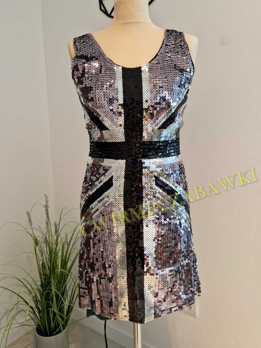 Halloween Karnawał kostium Sukienka cekinowa Brytyjka