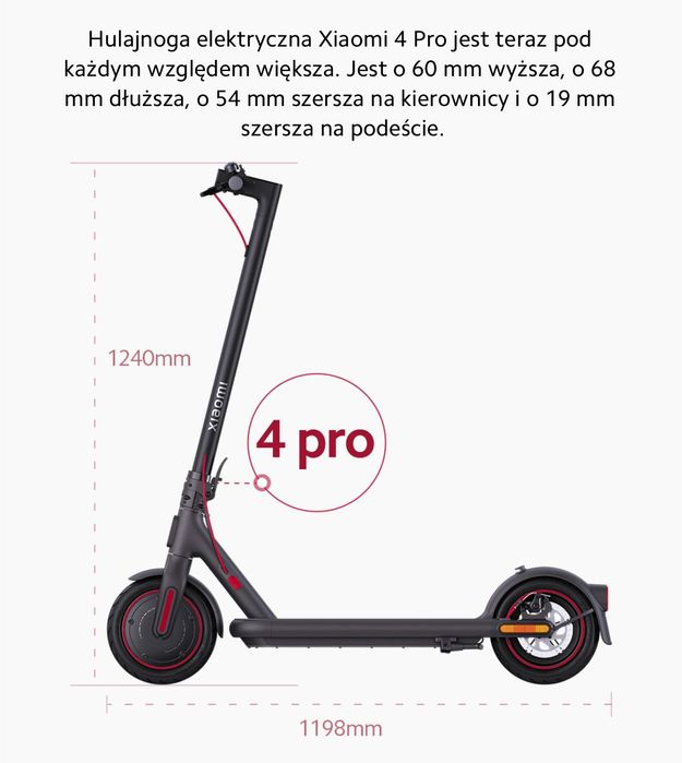 Hulajnoga Xiaomi Electric Scooter 4 Pro prezent komunia lekka solidna