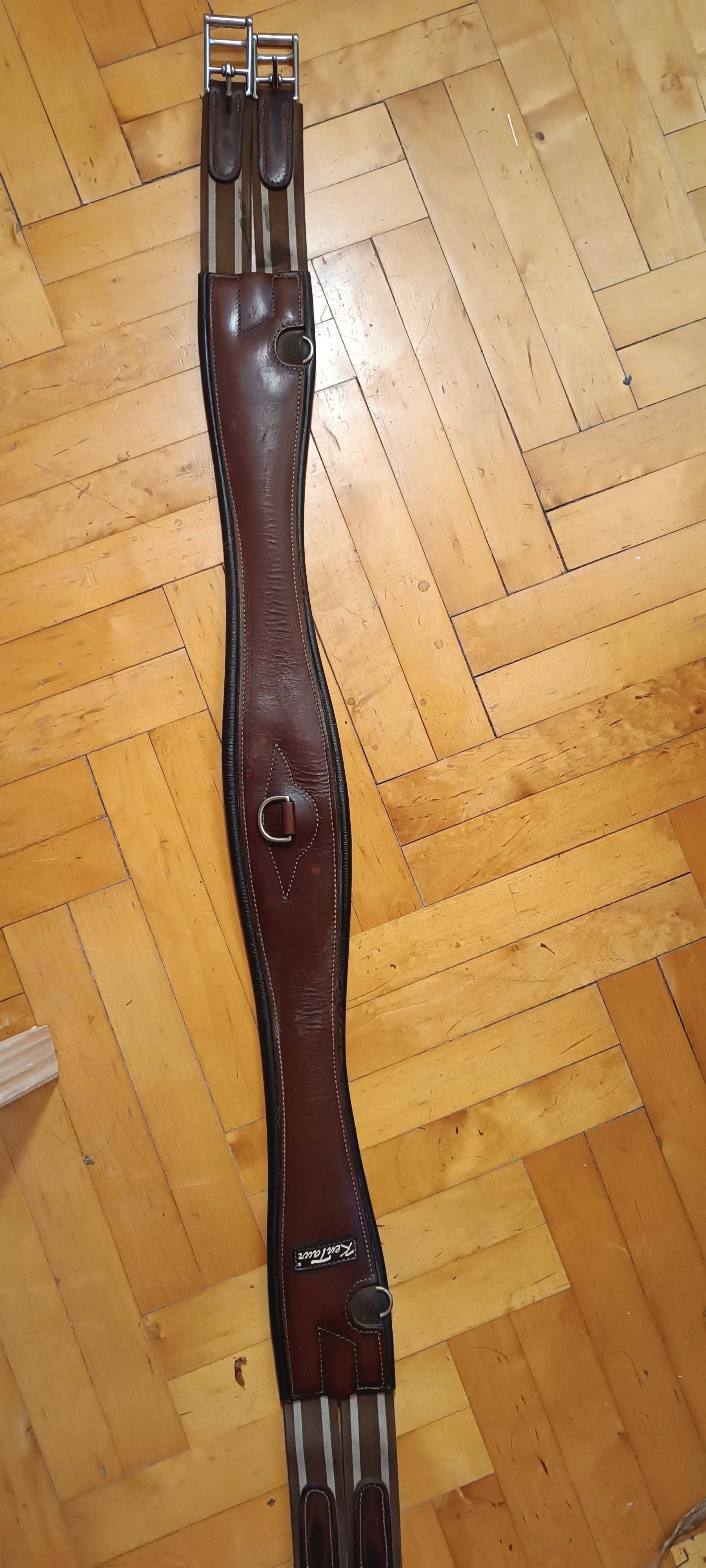 Popręg anatomiczny skórzany Kentaur 120 cm brązowy