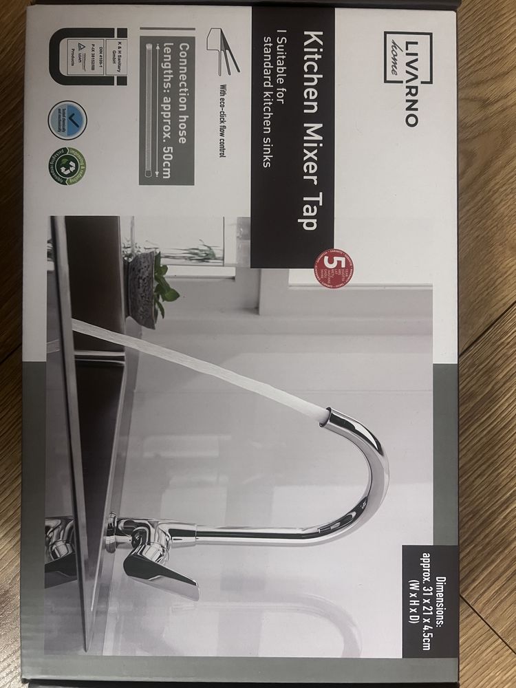 Lidl Livarno Home bateria kuchenna zlewozmywakowa chrom