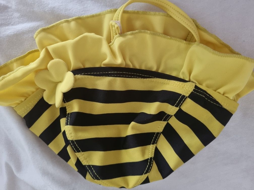 Kostium kąpielowy kamizelka pszczółka plus kapelusz 12 -24 msc