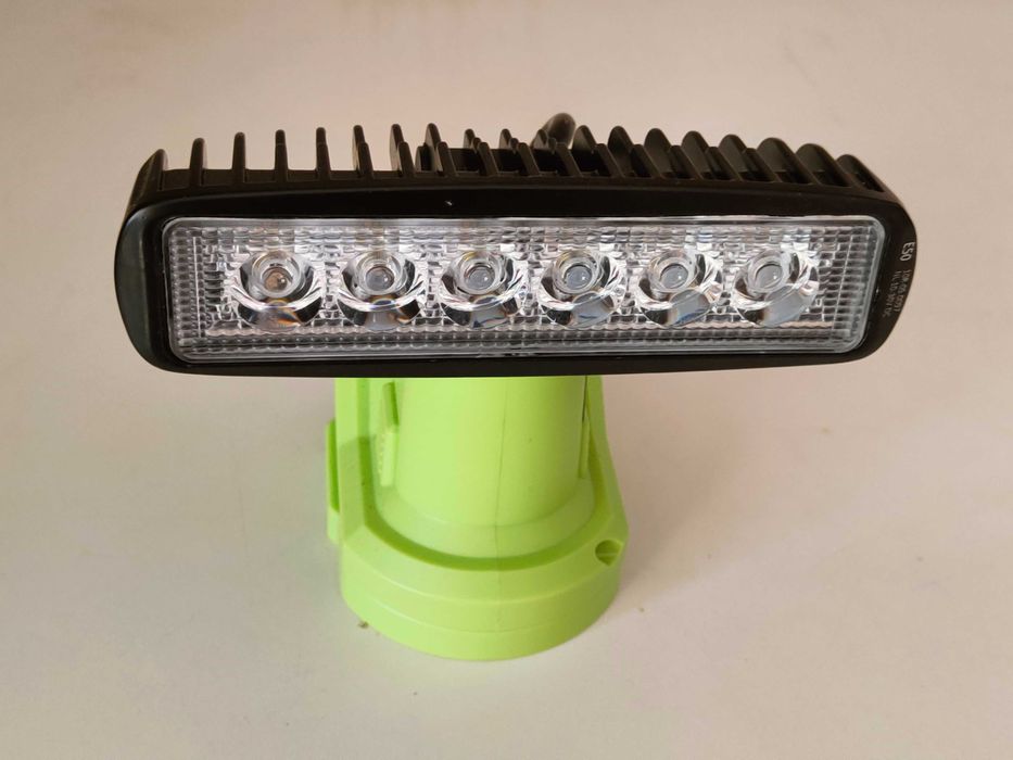 LAMPA 6 LED halogen 18W do RYOBI silna, mocna, długo świeci na baterii
