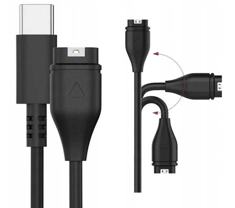 Garmin - przewód zasilający USB-C + zatyczka gniazda zasilania