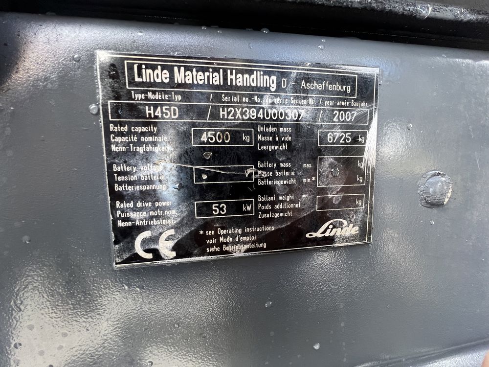 Linde h45 дизель навантажувач погрущик кара