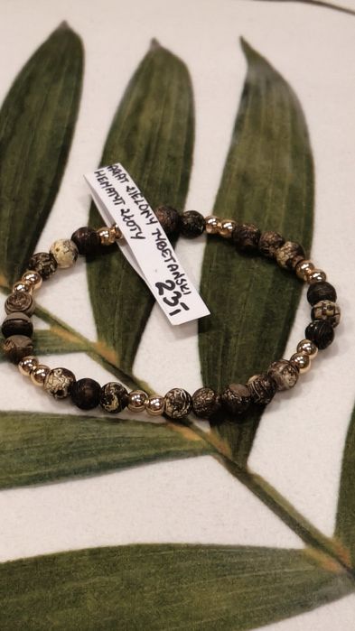 Bransoletka z naturalnych kamieni Agat tybetański