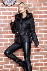 Стильная черная женская куртка на весну чорна жіноча куртка демі
