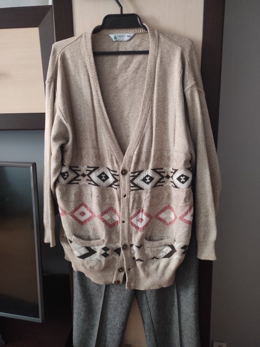 Kardigan sweter bawełna vintage