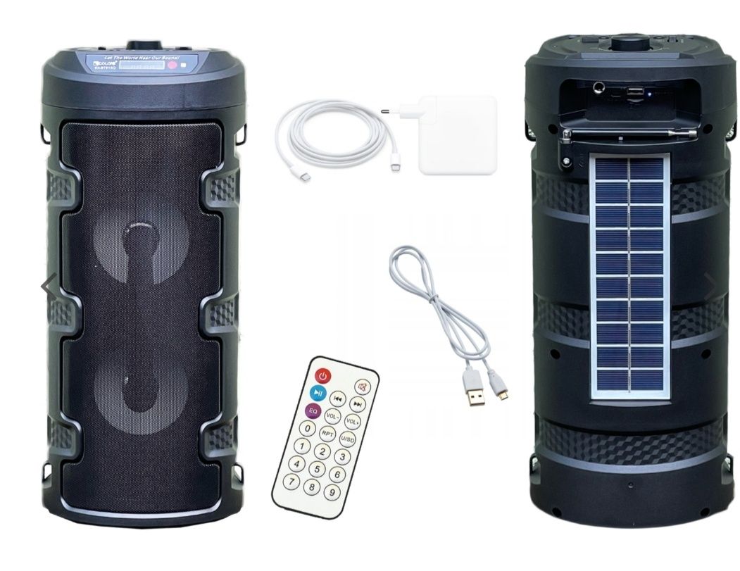 Głośnik bluetooth boombox radio na solar