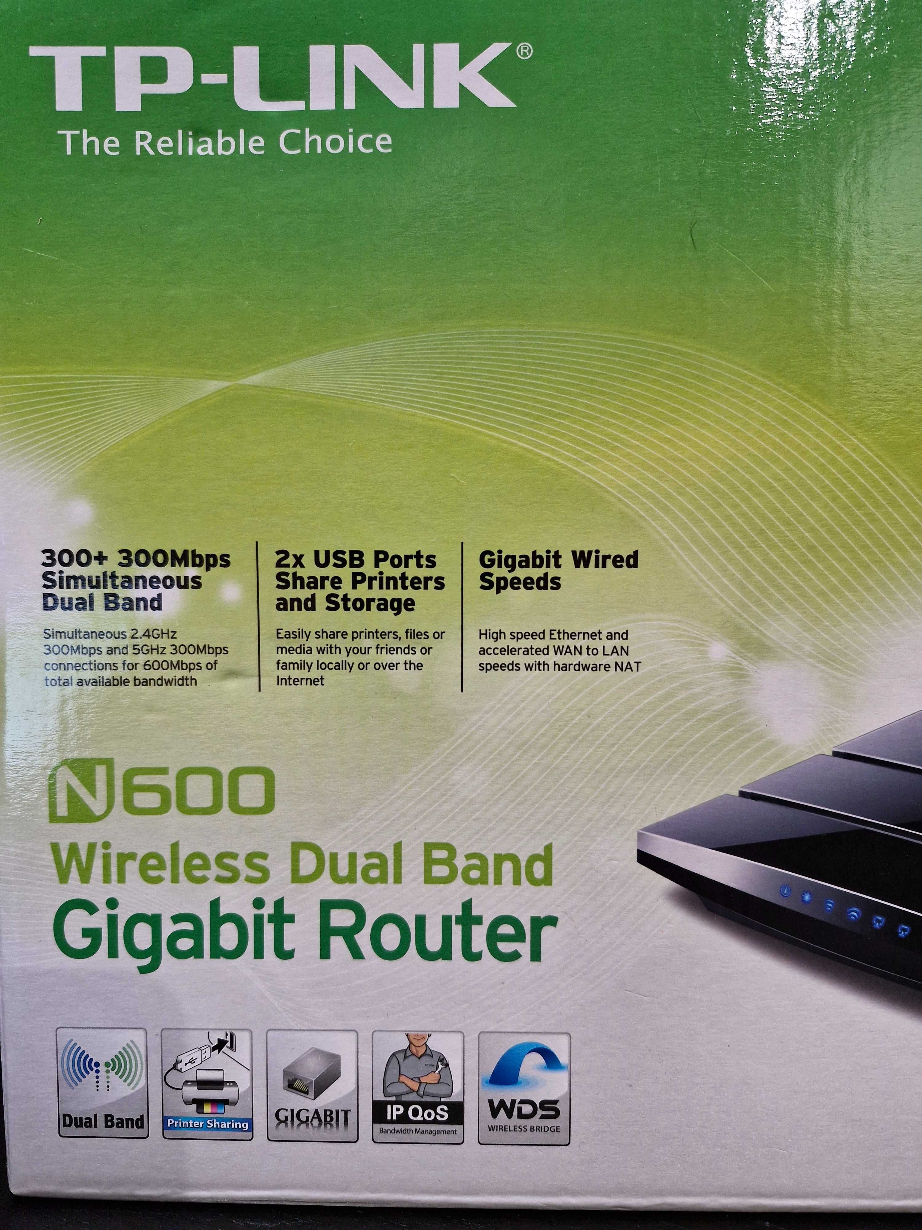 Router Wi-fi TP-Link N600 Dual Band Gigabit TL-WDR3600 - como novo