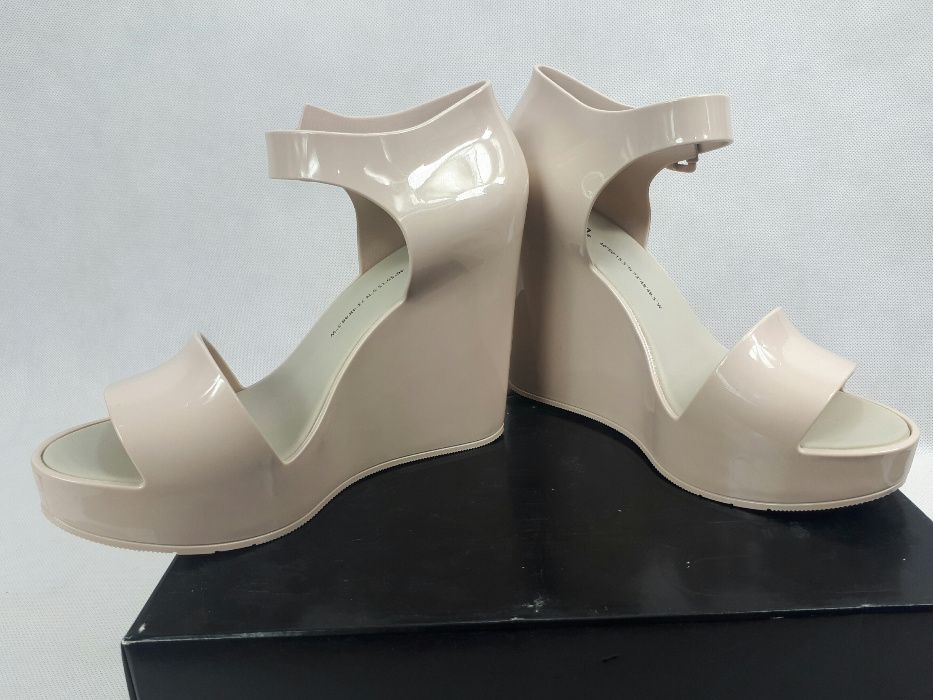 NOWE sandaly koturn 32241 Melissa MAR WEDGE AD 01319 BEIGE BEZOWE EU37