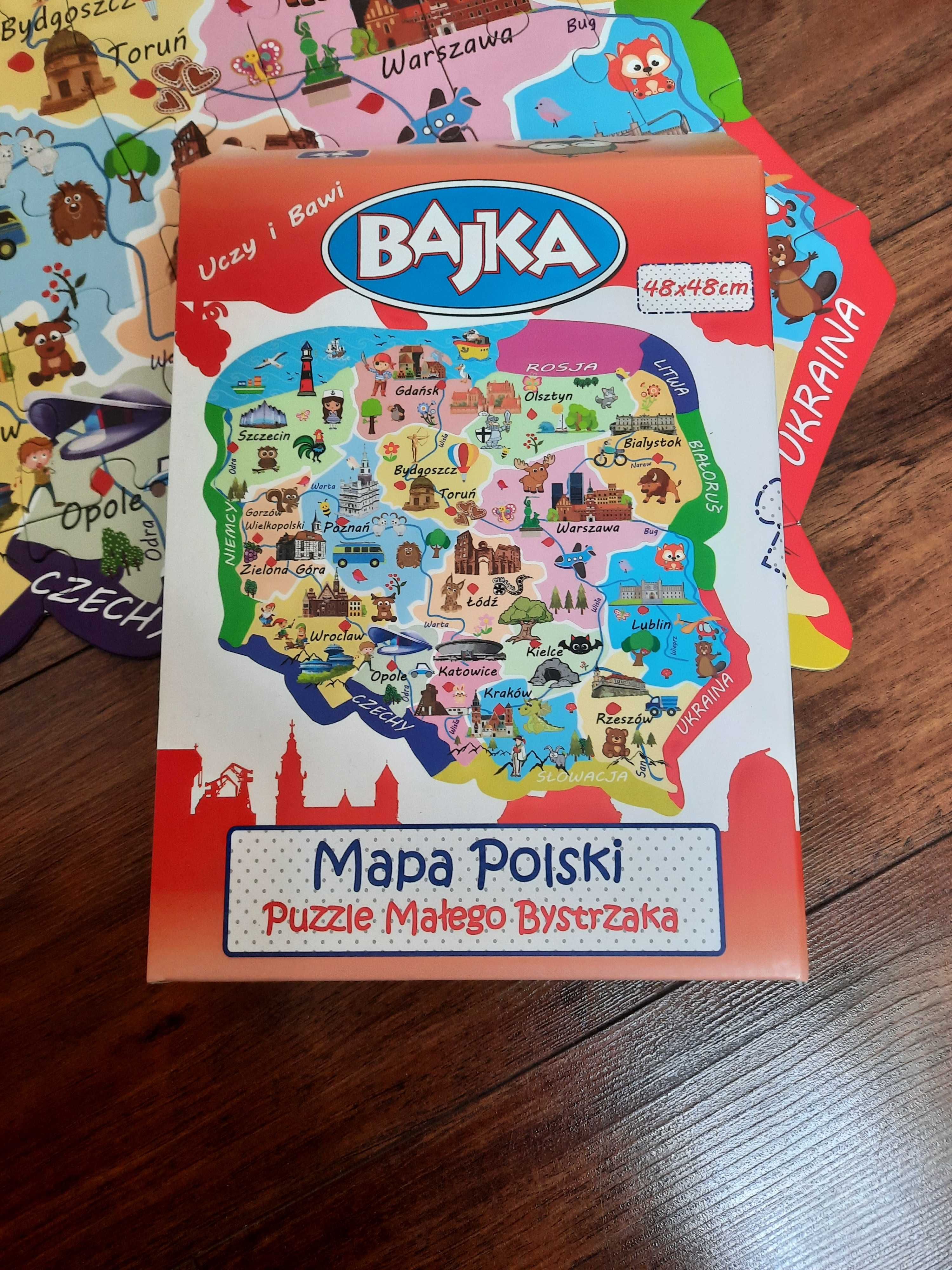 Puzzle Mapa Polski 3+