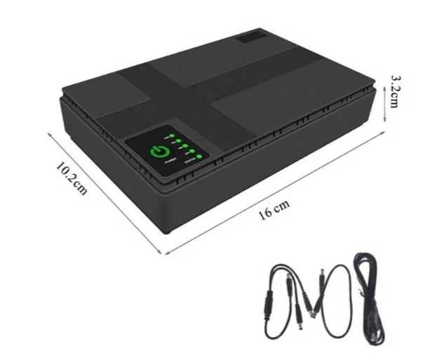 УПС до роутера Wi-Fi без світла до 8-10 годин UPS 10400 mAh 5V/9V/12V