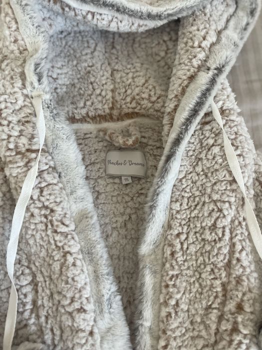 Szlafrok nowy M 38 ciepły kaptur prezent elegancki