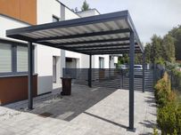 Carport Wiata samochodowa garażowa Almos-BL 6,0x3,5m Aluminiowa Montaż
