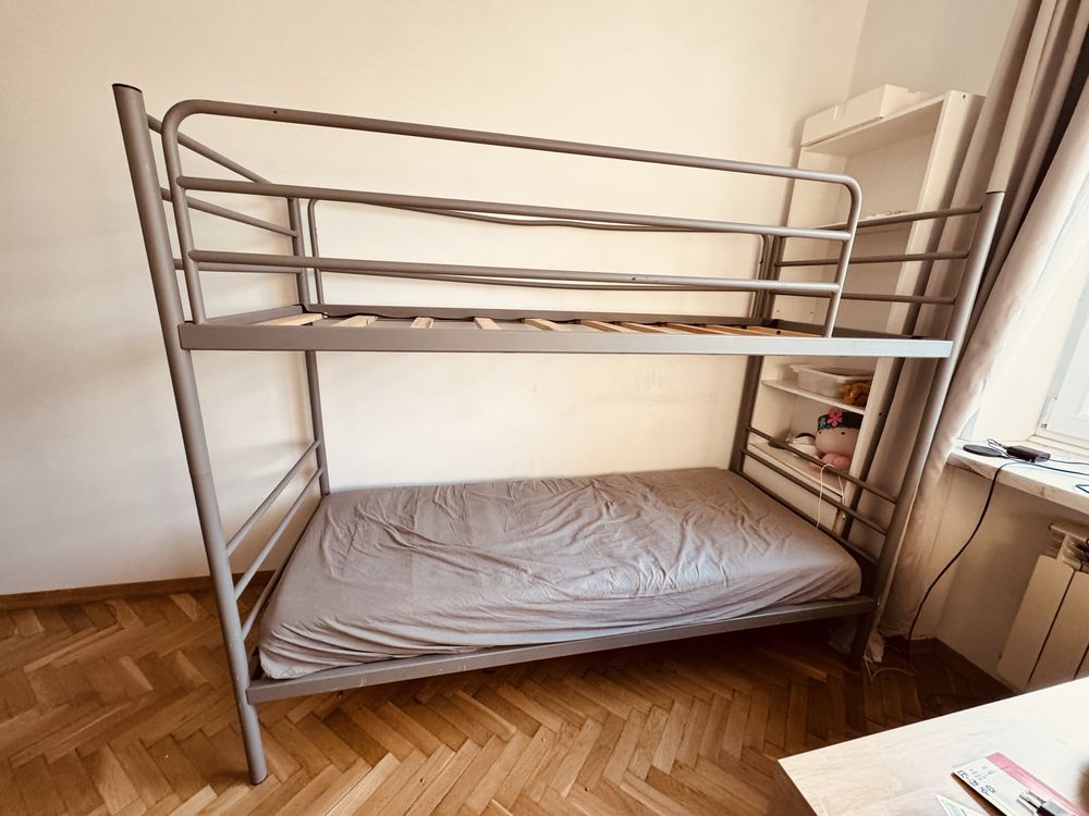 ŁÓŻKO PIĘTROWE metalowa rama
