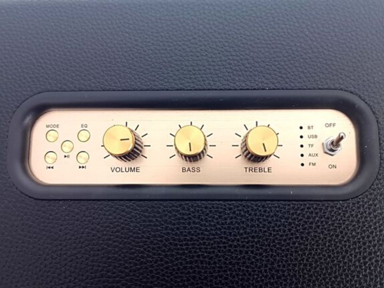 Przenośny głośnik RETRO 30W +10W - Radio FM, BT