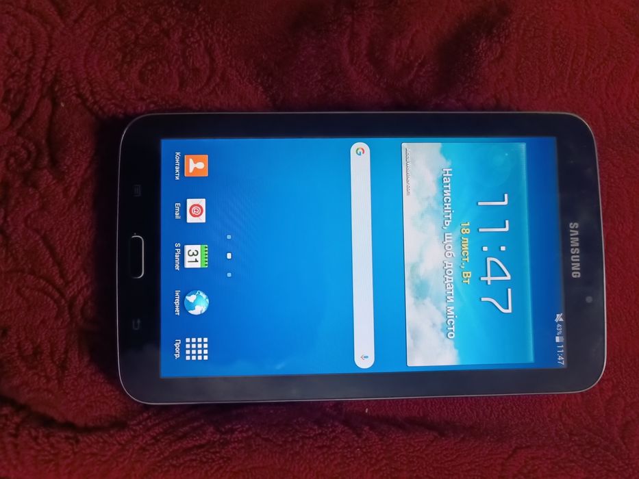 samsung galaxy tab 3 7.0 sm-t210 7" 1GB/8GB 1.2 Ггц  1024x600  Б/У