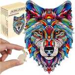 Puzzle drewniane wilk Układanka drewniana puzzle Kruzzel 170 el