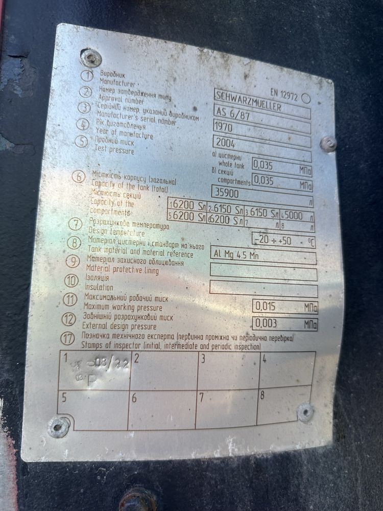 Паливна цистерна 34м3