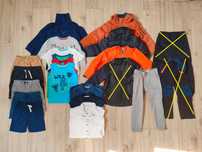 Zestaw ubrań 110 dla chłopca, kurtki, t-shirty, szorty,spodnie,koszule