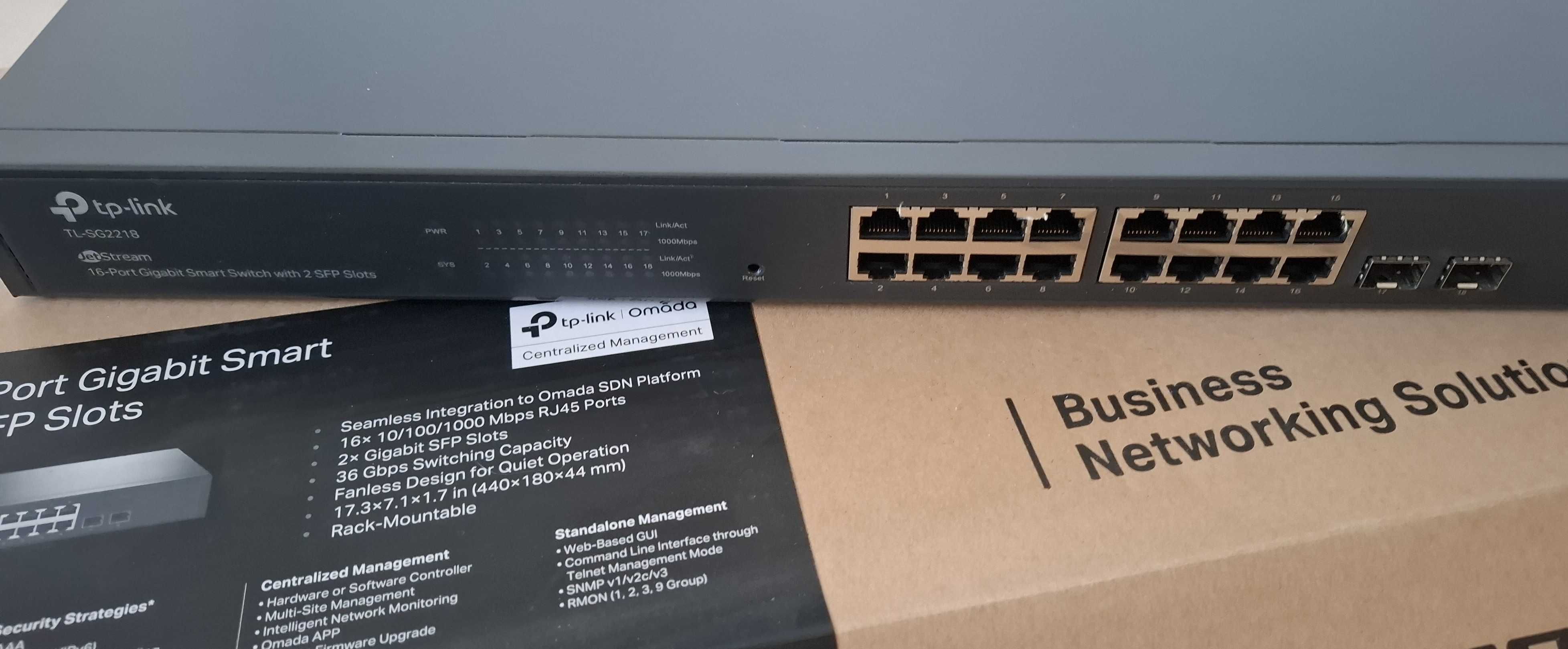 Switch TP-Link TL-SG2218 (16-Port Gigabit + 2 SFP Slots)