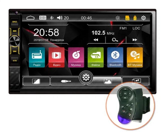 Авто Магнитола DVD Pioneer РМХ 7102 GPS Android 1Din 7" 7058 7059 7054