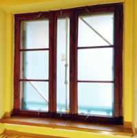 Okno drewniane skrzynkowe 151cm x 151cm
