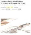 Sprzedam płytki gress CERRAD CALACATTA GOLD POLER 60 cm x 120 cm  8 sz