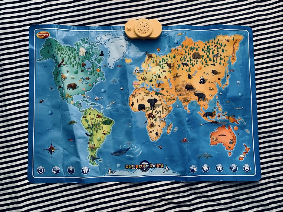 Zwierzęta świata . Mapa interaktywna Dumel Discovery