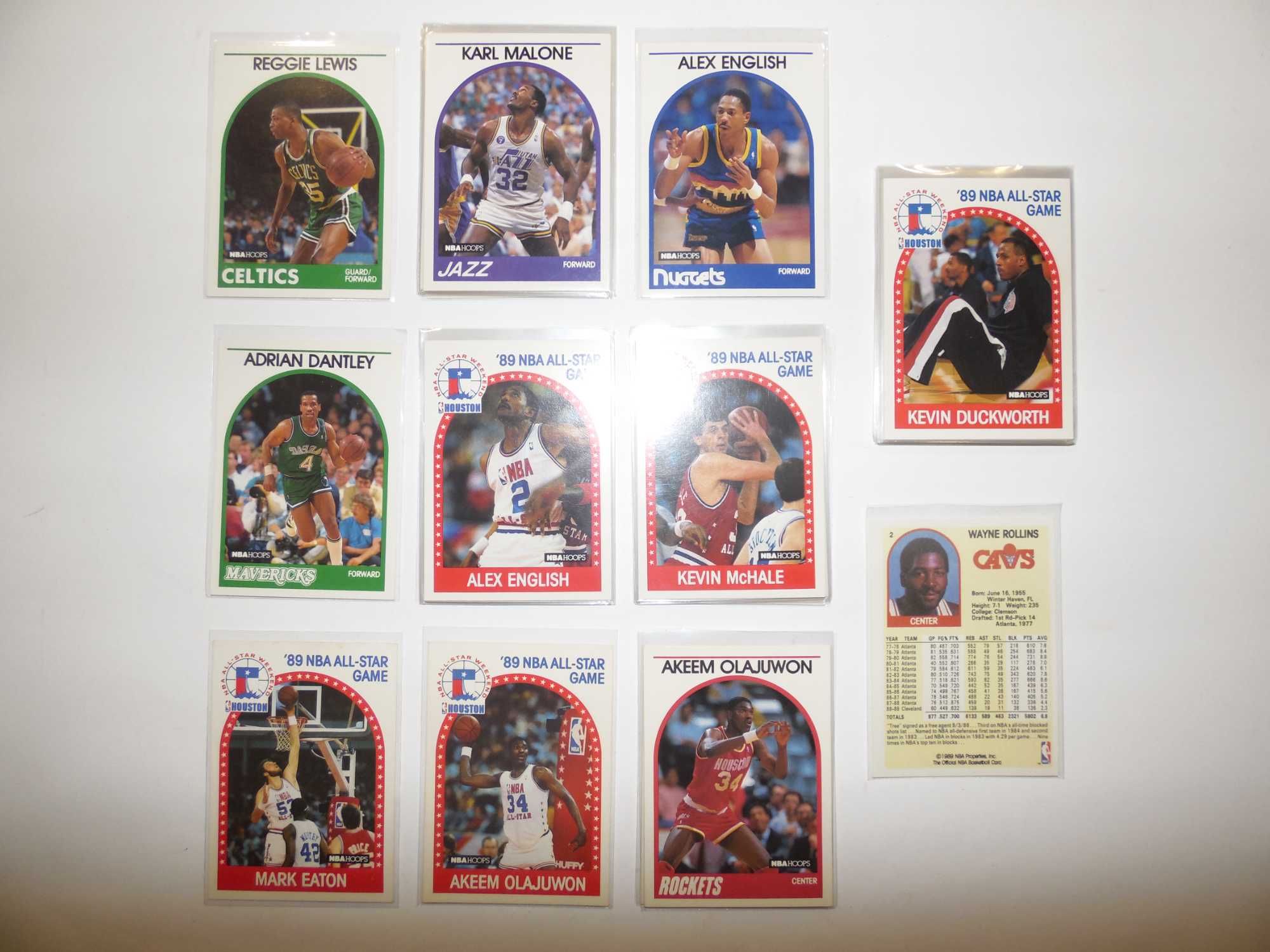 Lotes de cartas da NBA Hoops