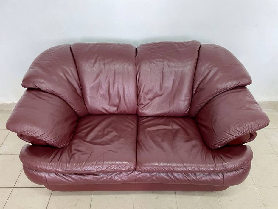 Диван шкіряний бордовий кожа 2281