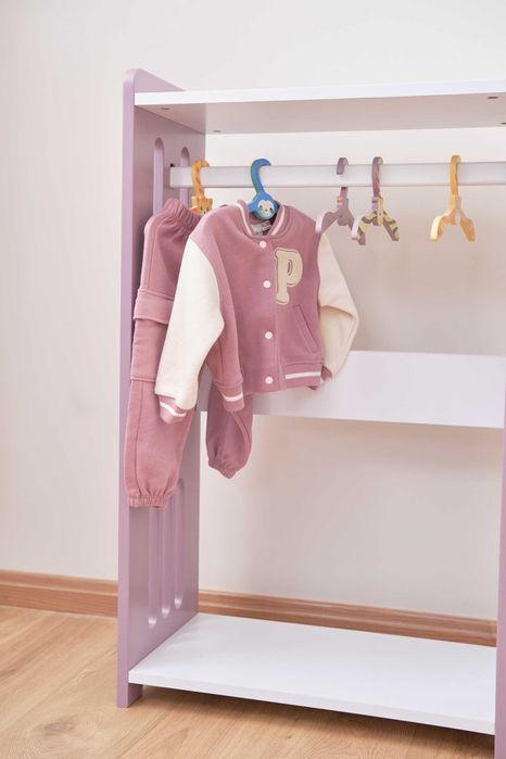 Дитяча шафа / гардероб Монтессорі / шкаф для одягу Лаванда