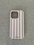 Case etui iphone 15 pro ochrona telefon różowy paski prążki zielone